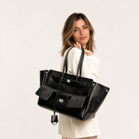 Sac cabas modulable en simili cuir pour ordinateur