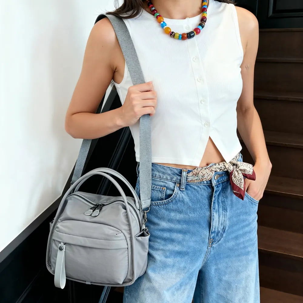 Sac bandoulière léger en nylon déperlant