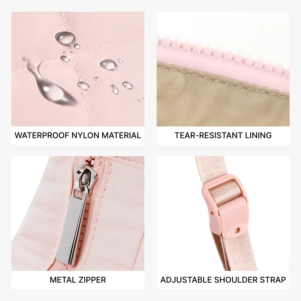 Petit sac épaule matelassé en nylon imperméable
