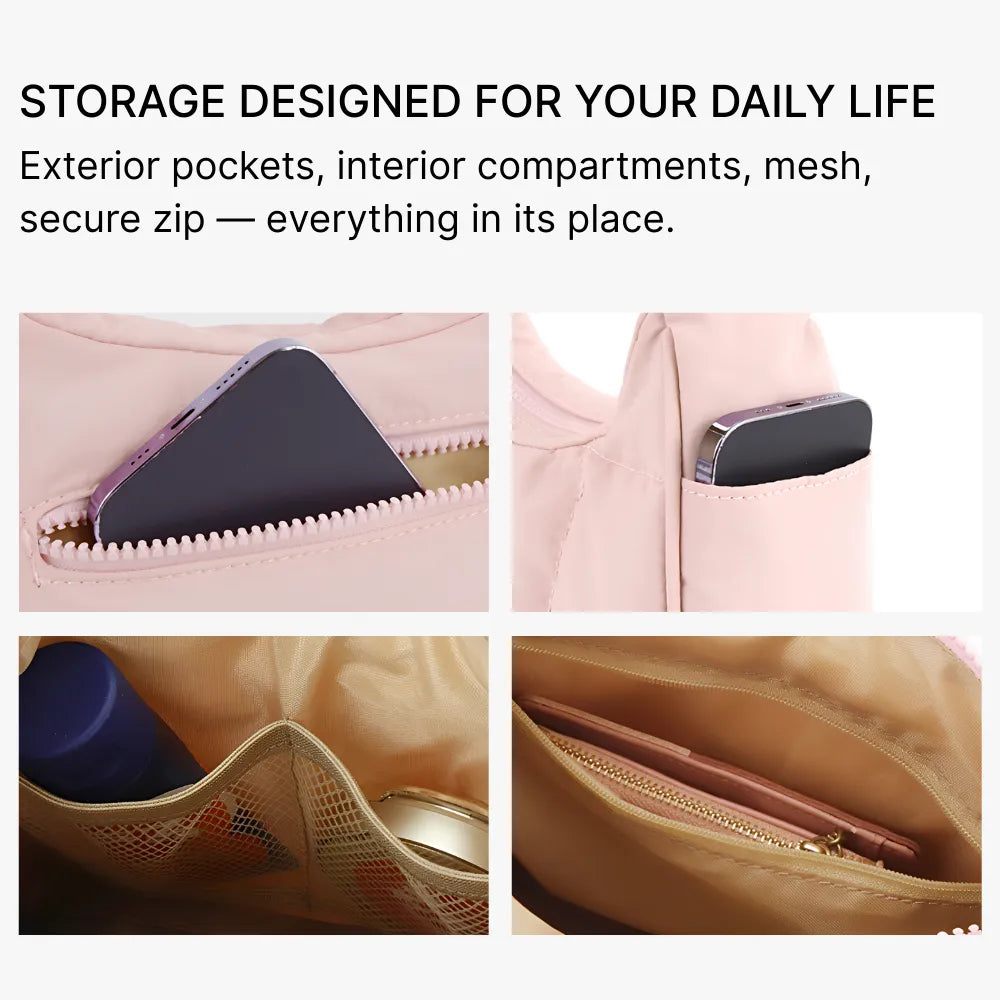 Petit sac épaule matelassé en nylon imperméable