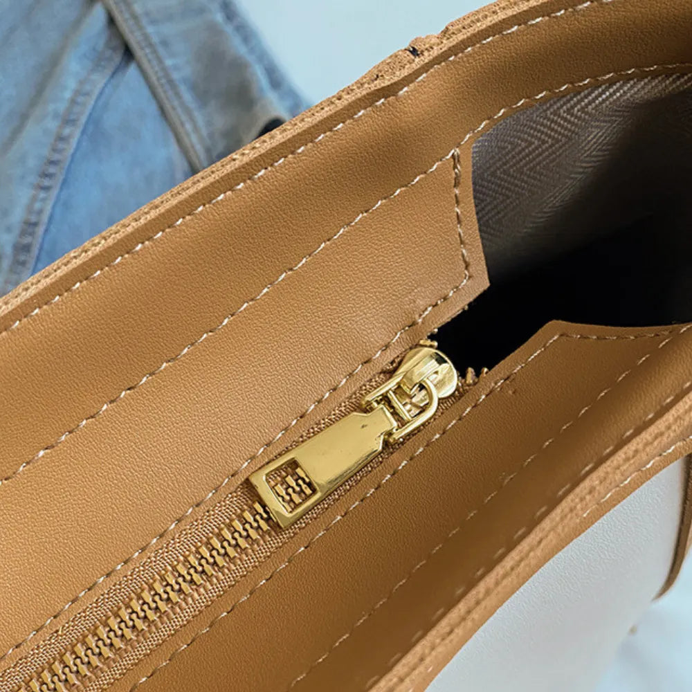 Sac cabas épaule en simili cuir pour les cours