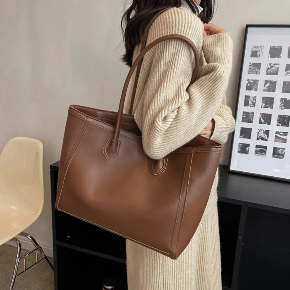 Sac cabas épaule en simili cuir pour les cours