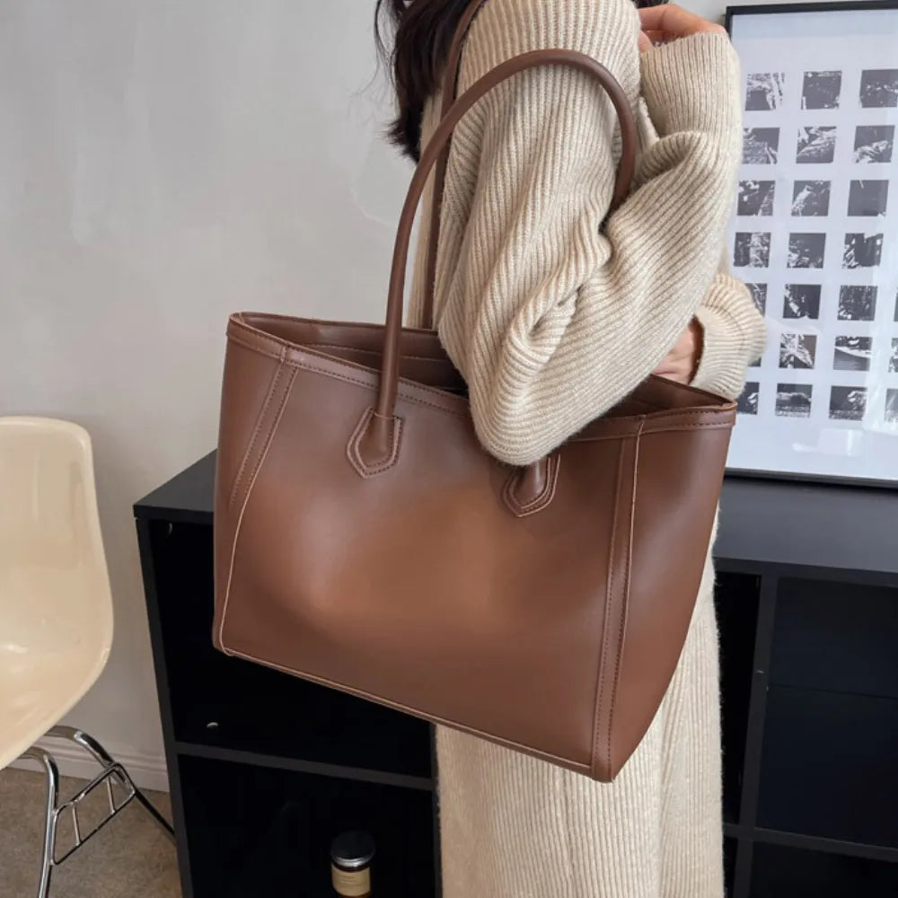 Sac cabas épaule en simili cuir pour les cours