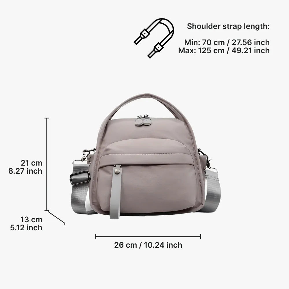 Sac bandoulière léger en nylon déperlant