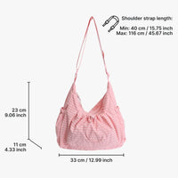 Sac bandoulière à carreaux en nylon