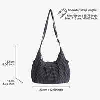 Sac bandoulière à carreaux en nylon