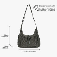 Sac bandoulière à carreaux en nylon