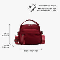 Sac bandoulière léger en nylon déperlant