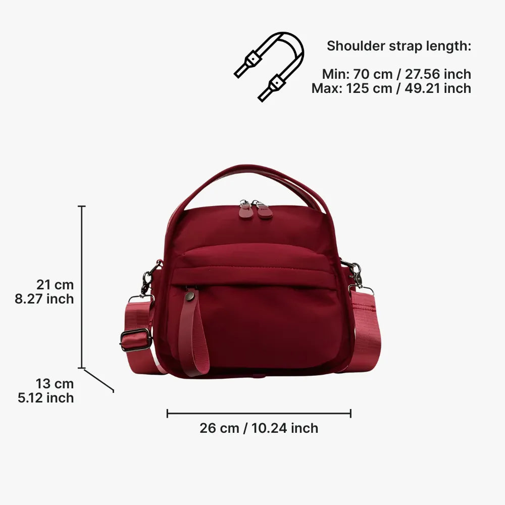 Sac bandoulière léger en nylon déperlant