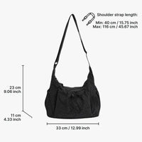 Sac bandoulière à carreaux en nylon