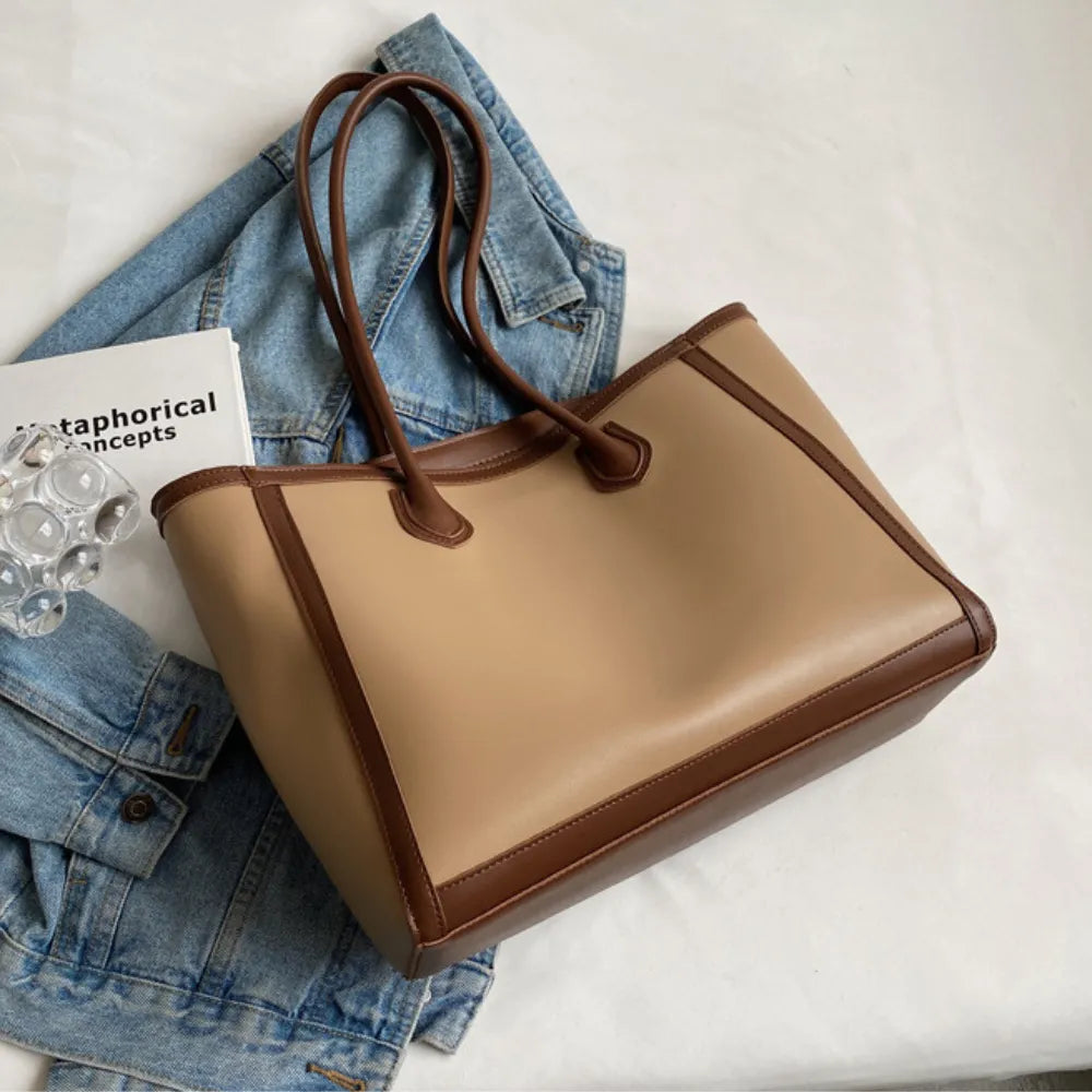 Sac cabas épaule en simili cuir pour les cours