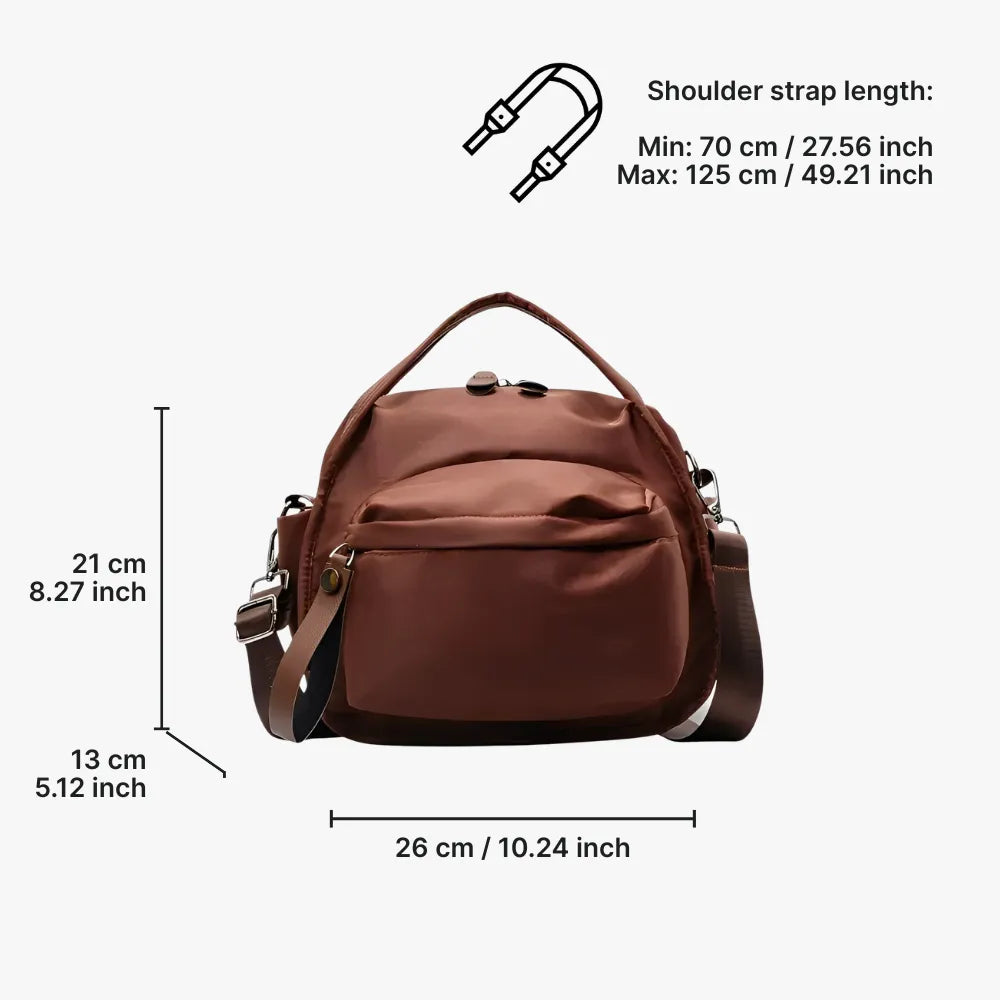 Sac bandoulière léger en nylon déperlant