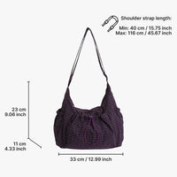 Sac bandoulière à carreaux en nylon