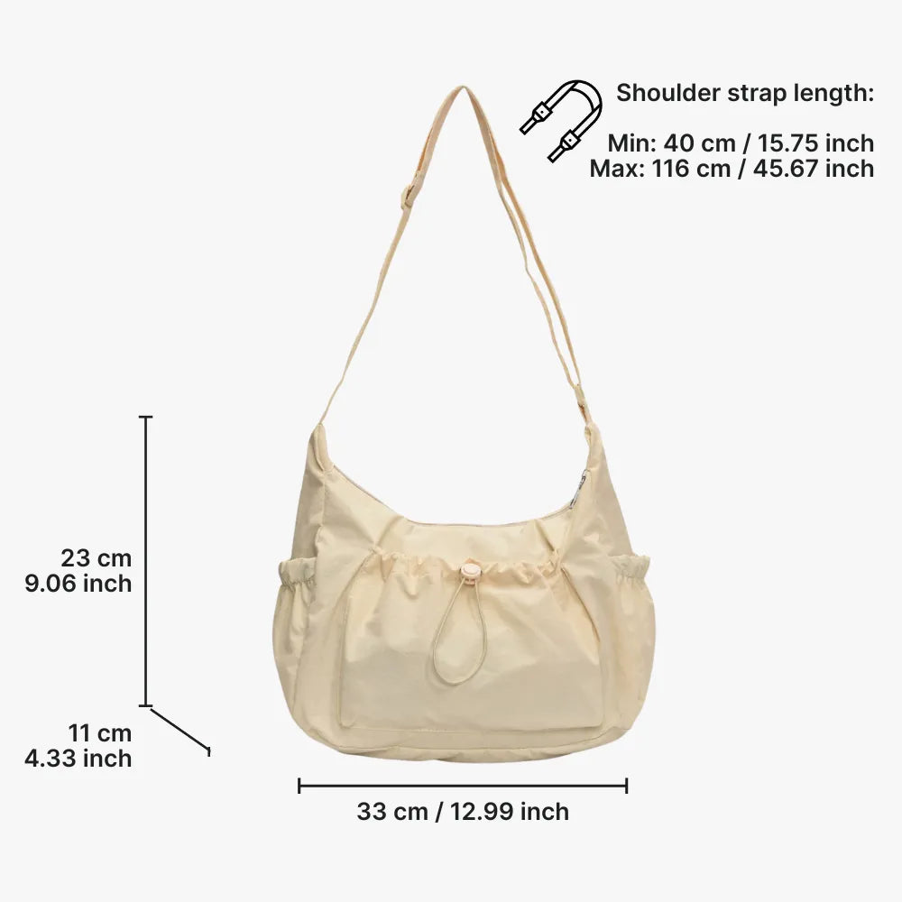 Sac bandoulière à carreaux en nylon