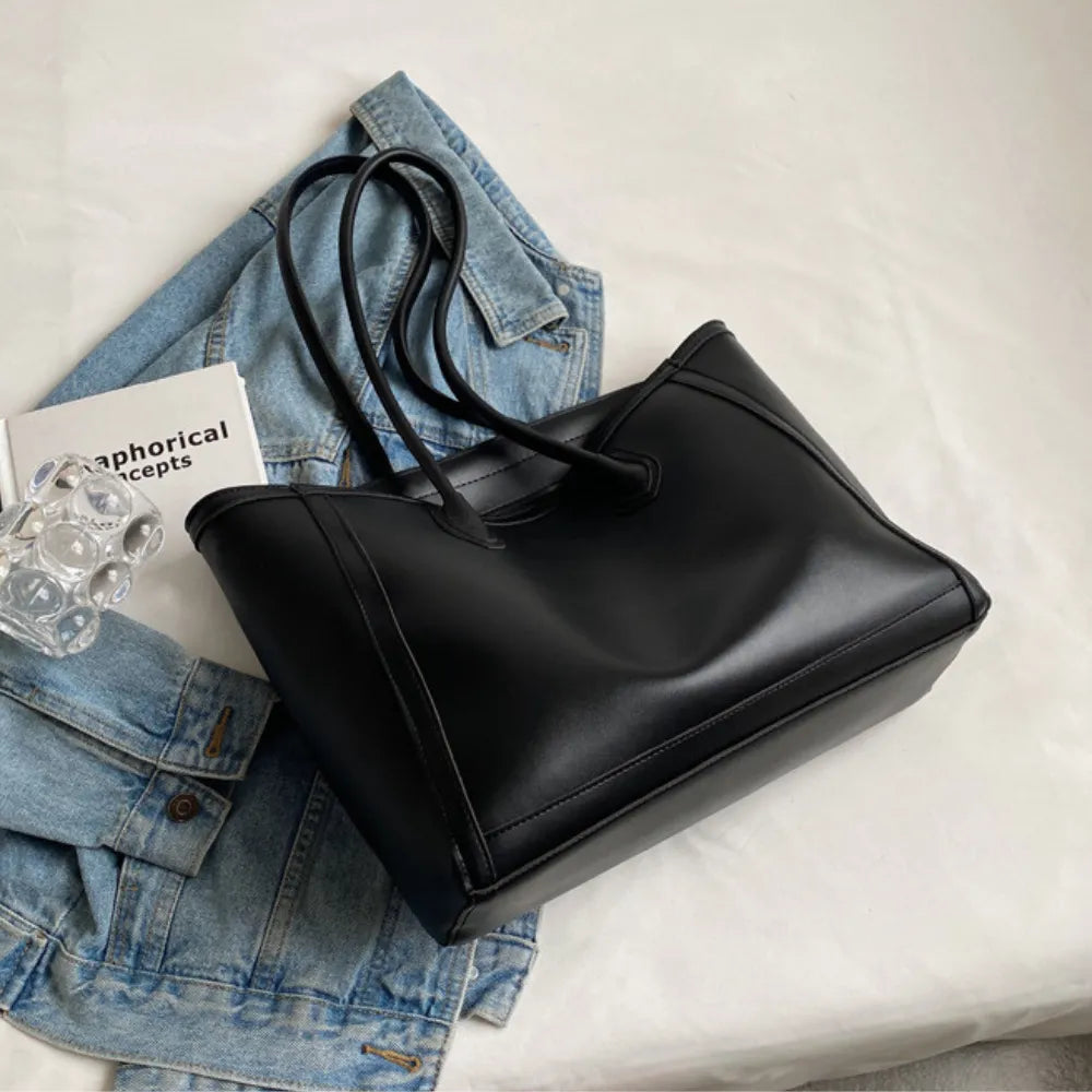 Sac cabas épaule en simili cuir pour les cours