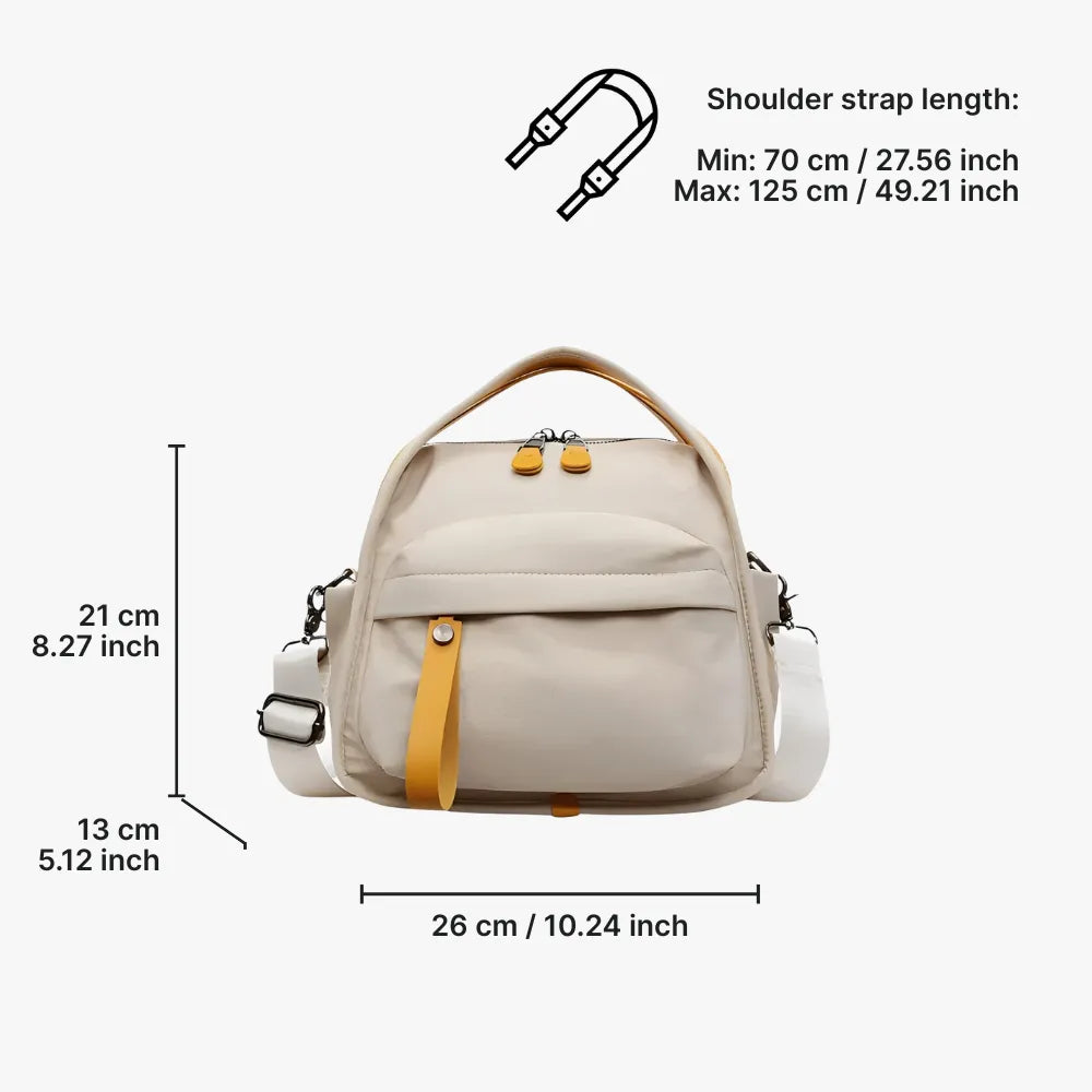Sac bandoulière léger en nylon déperlant