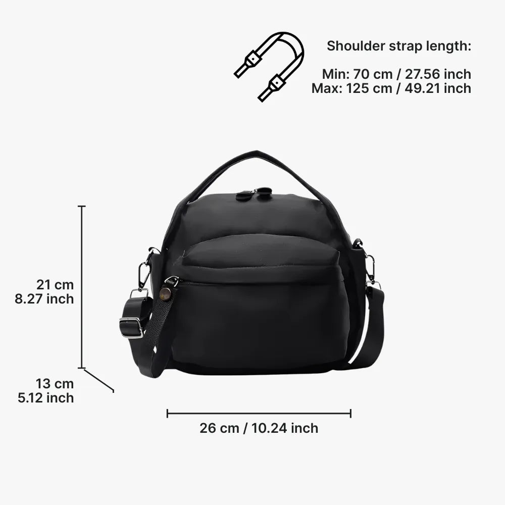 Sac bandoulière léger en nylon déperlant