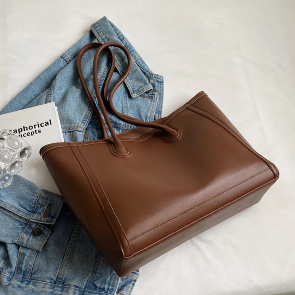 Sac cabas épaule en simili cuir pour les cours