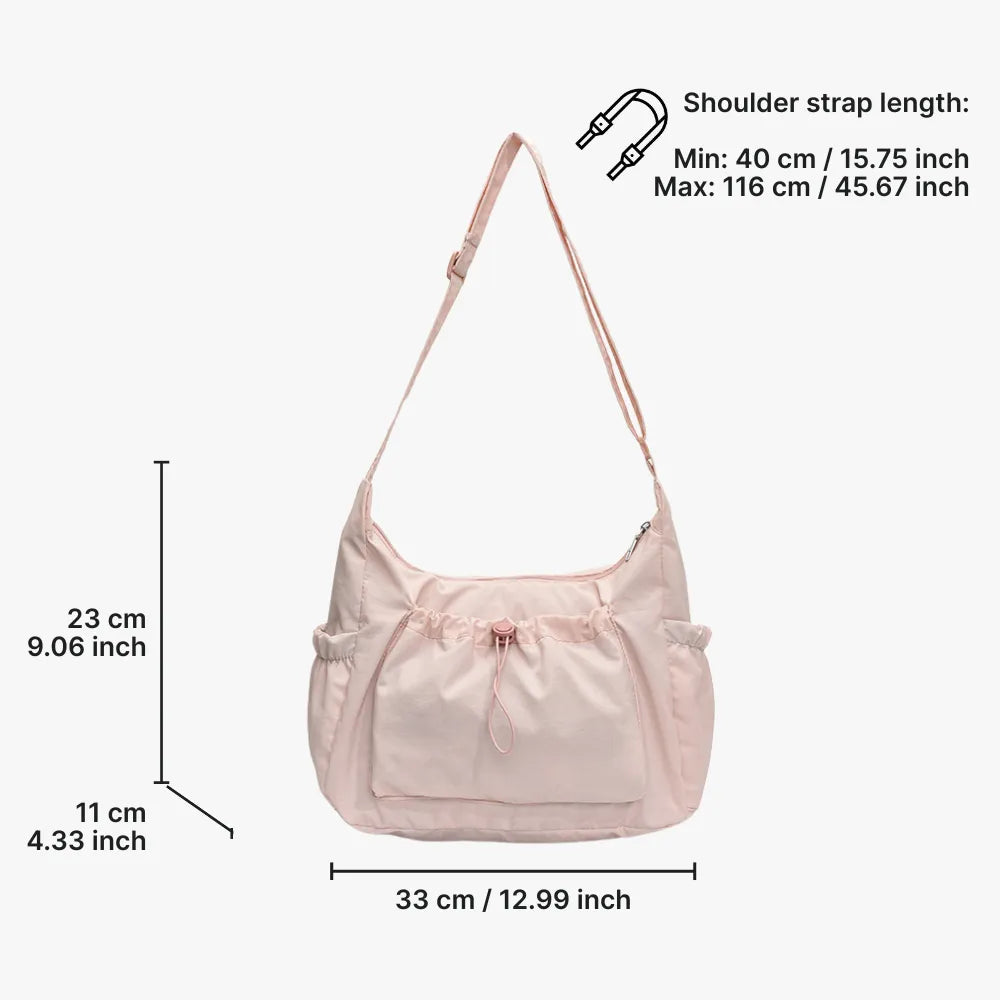 Sac bandoulière à carreaux en nylon