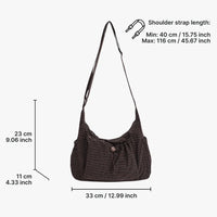 Sac bandoulière à carreaux en nylon
