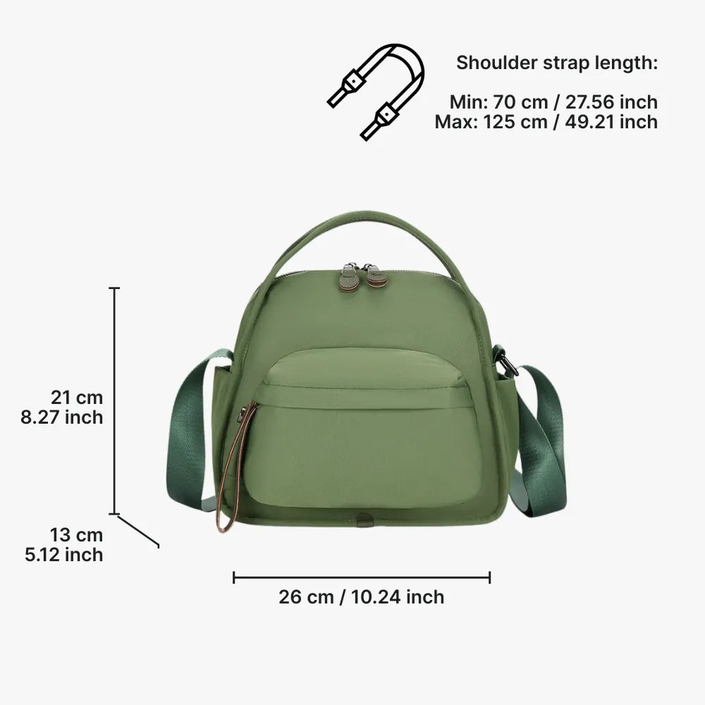 Sac bandoulière léger en nylon déperlant