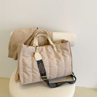 Sac cabas matelassé en coton et nylon