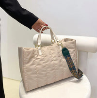 Sac cabas matelassé en coton et nylon