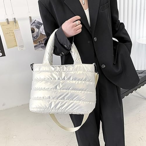 Sac cabas zippé en nylon à bandoulière amovible