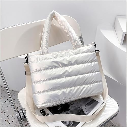 Sac cabas zippé en nylon à bandoulière amovible