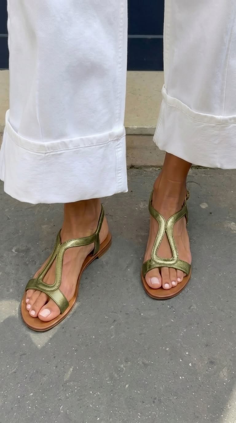 Sandales Femme Plates à Brides Entrelacées