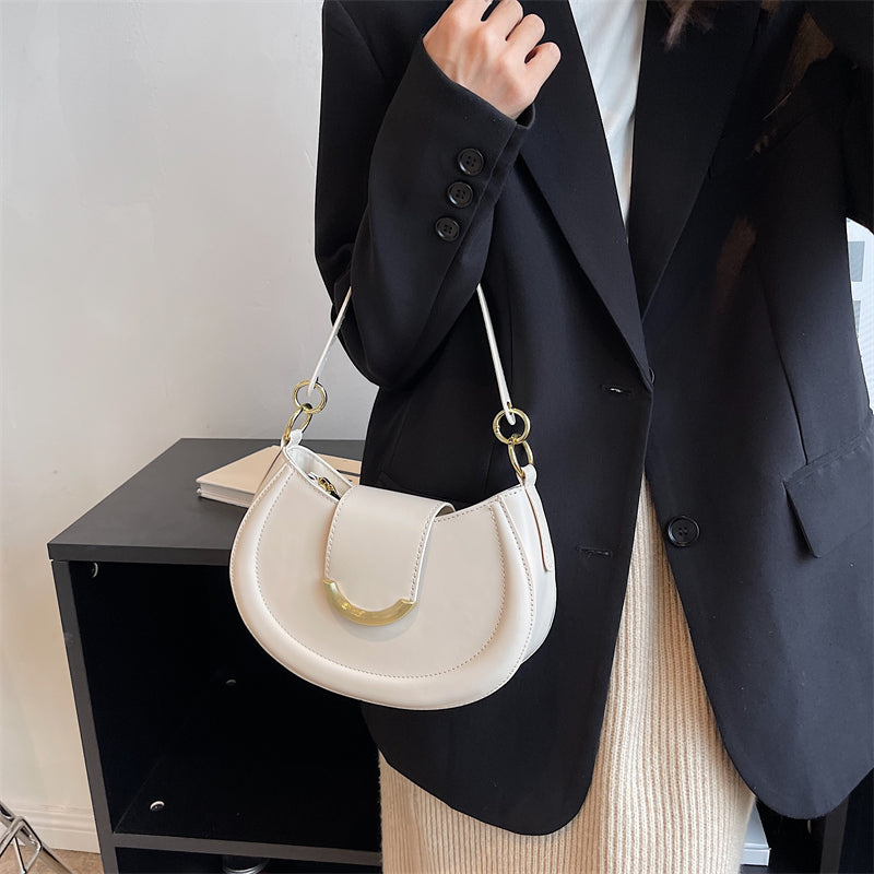 Petit sac bandoulière en simili cuir avec anse courte