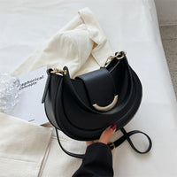 Petit sac bandoulière en simili cuir avec anse courte