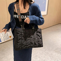 Sac cabas matelassé en coton et nylon