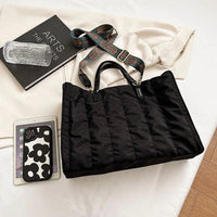Sac cabas matelassé en coton et nylon