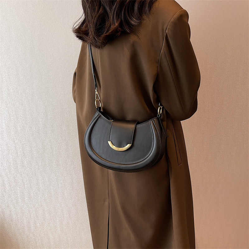 Petit sac bandoulière en simili cuir avec anse courte