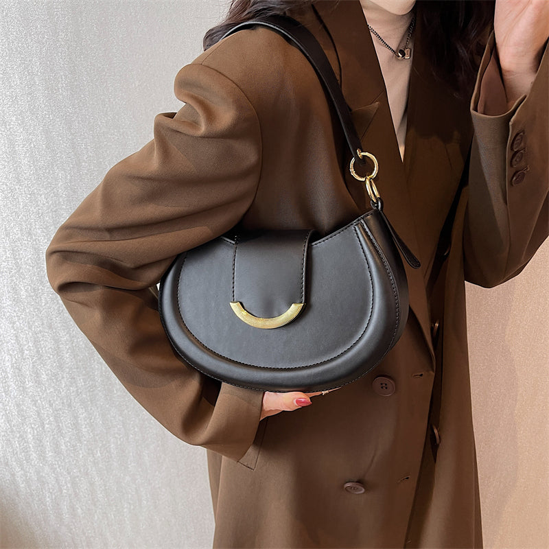 Petit sac bandoulière en simili cuir avec anse courte