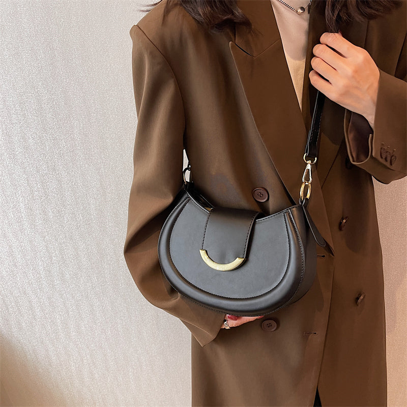 Petit sac bandoulière en simili cuir avec anse courte