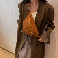 Sac banane en velours côtelé à bandoulière amovible