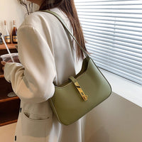 Petit sac à main en simili cuir à anse demi-chaîne