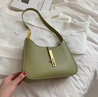 Petit sac à main en simili cuir à anse demi-chaîne