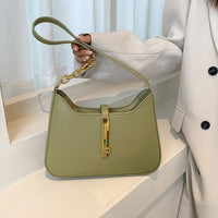 Petit sac à main en simili cuir à anse demi-chaîne
