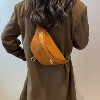 Sac banane en velours côtelé à bandoulière amovible
