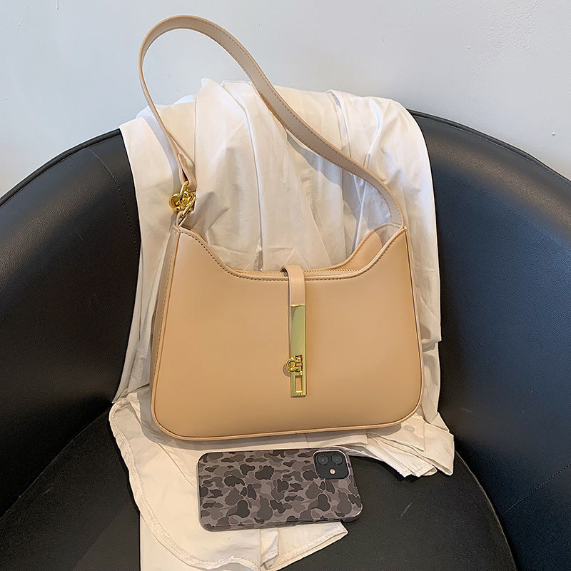 Petit sac à main en simili cuir à anse demi-chaîne