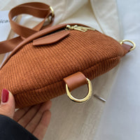 Sac banane en velours côtelé à bandoulière amovible
