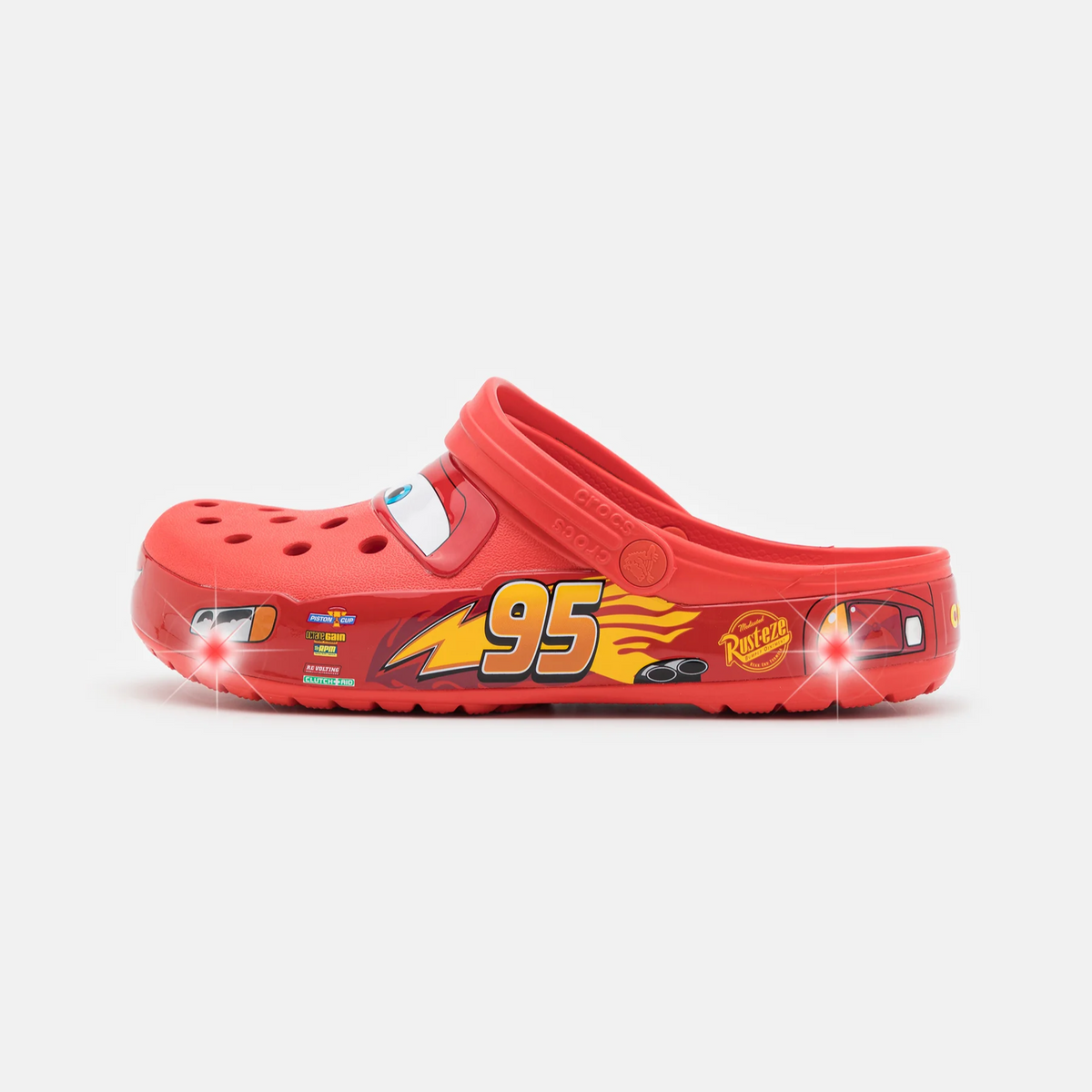 Crocs Cars lumineux – Sabots légers Flash McQueen pour adultes