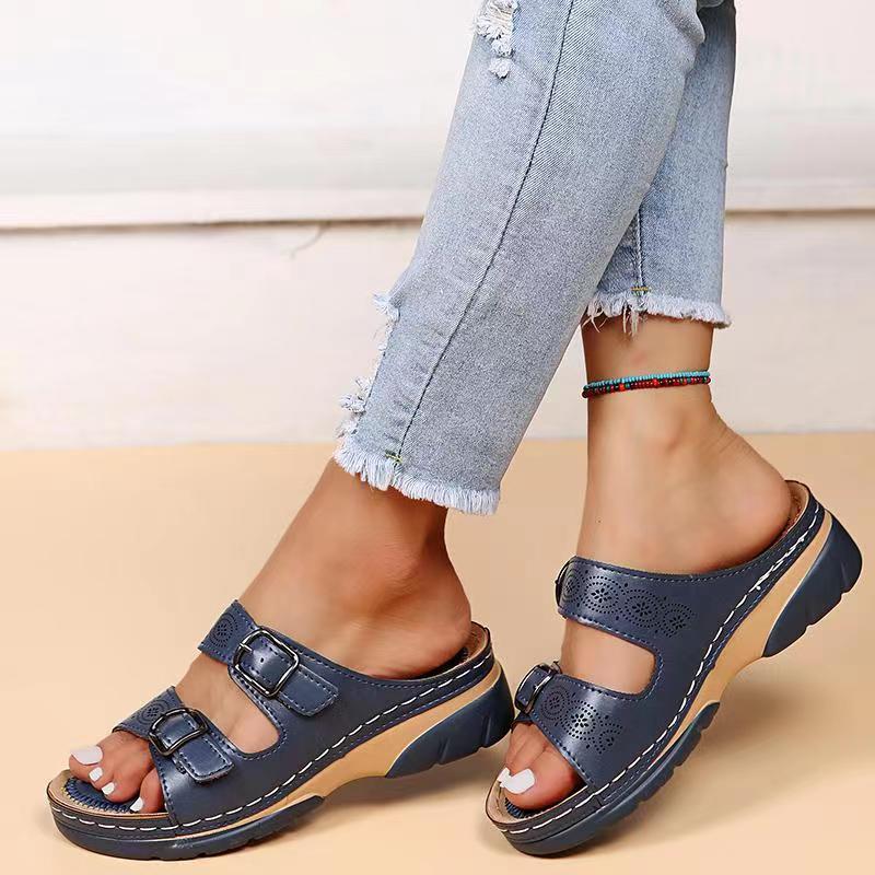 Sandales Confort à Double Bride pour Femme