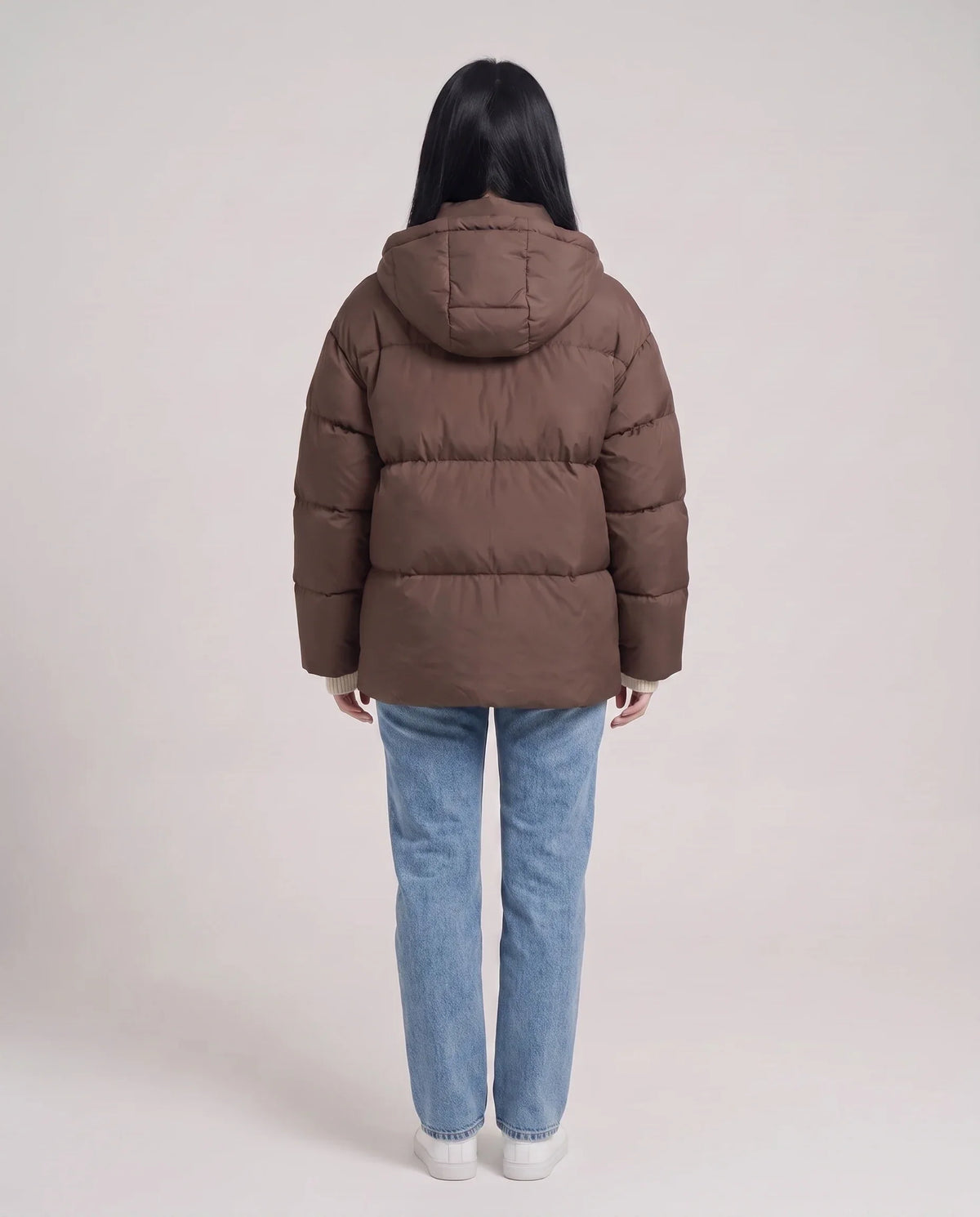 Doudoune oversize à capuche matelassée