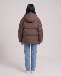 Doudoune oversize à capuche matelassée