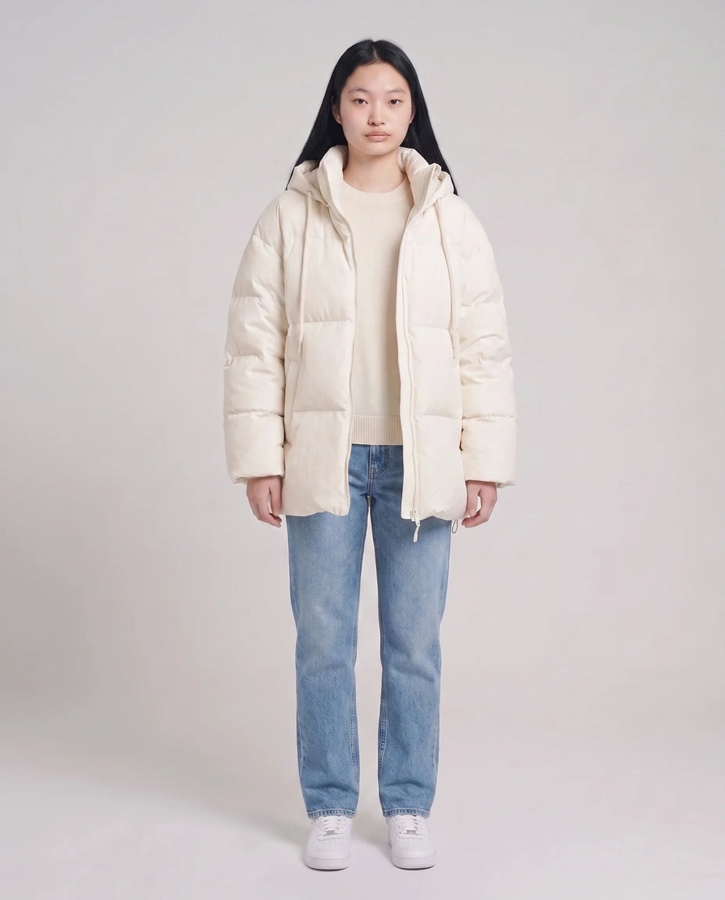 Doudoune oversize à capuche matelassée