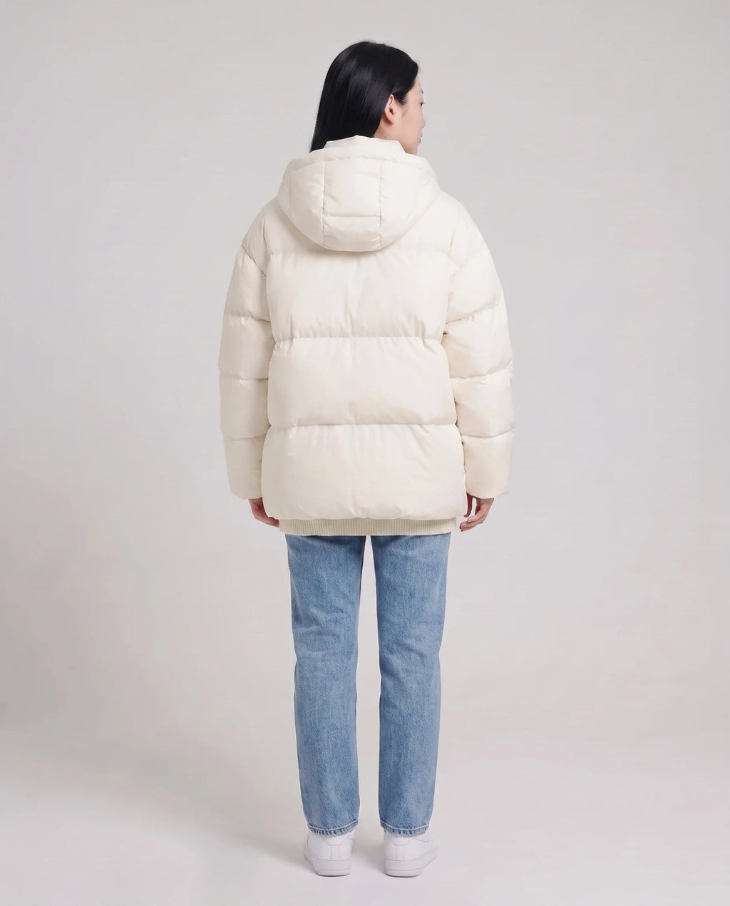 Doudoune oversize à capuche matelassée